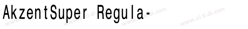 AkzentSuper Regula字体转换